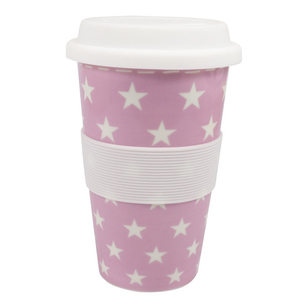 Mea Living-Coffee to go Becher "Sterne rosa"
