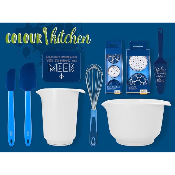 Colour Kitchen Tortenheber blau, mit Spruch